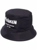 Alexander McQueen logo-print bucket hat - Blue