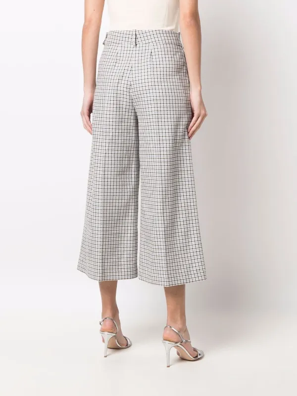 Crop deals check trousers