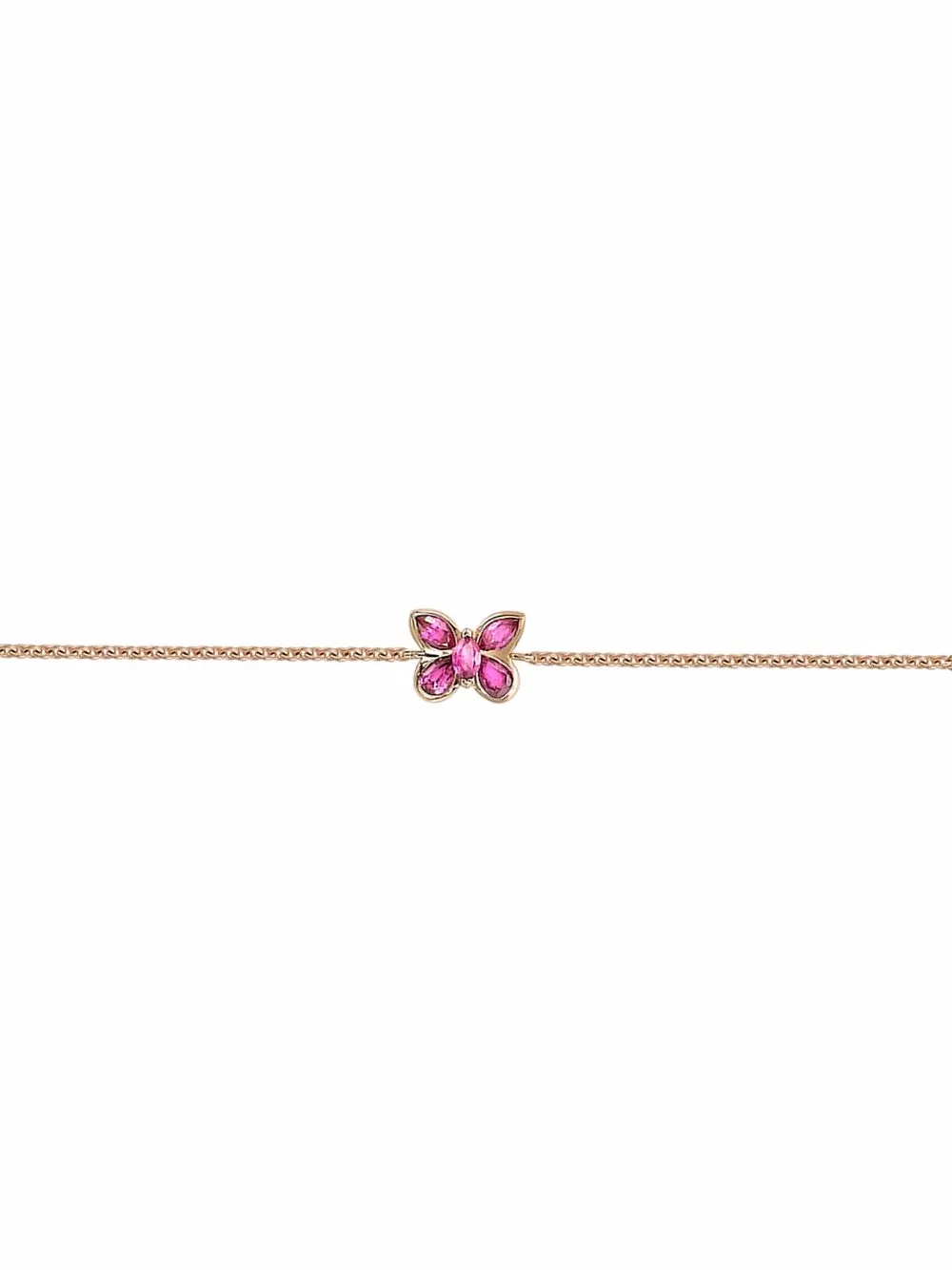 Pragnell 18kt yellow gold Butterfly ruby chain bracelet | Image 2