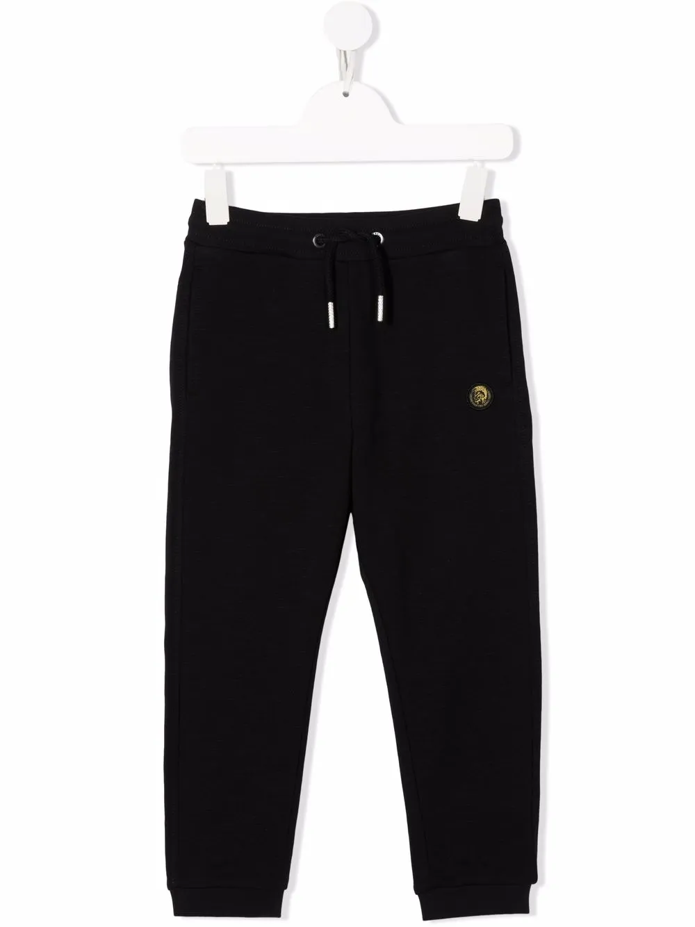 

Diesel Kids embroidered-logo drawstring trousers - Black