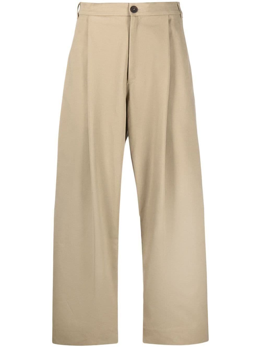 Shop Studio Nicholson Wide-leg High-waisted Trousers In Neutrals