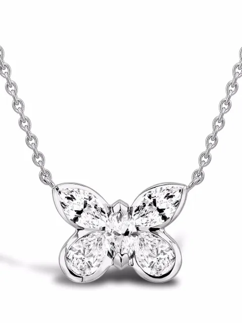 Pragnell collar Butterfly en oro blanco de 18kt con dije de diamante