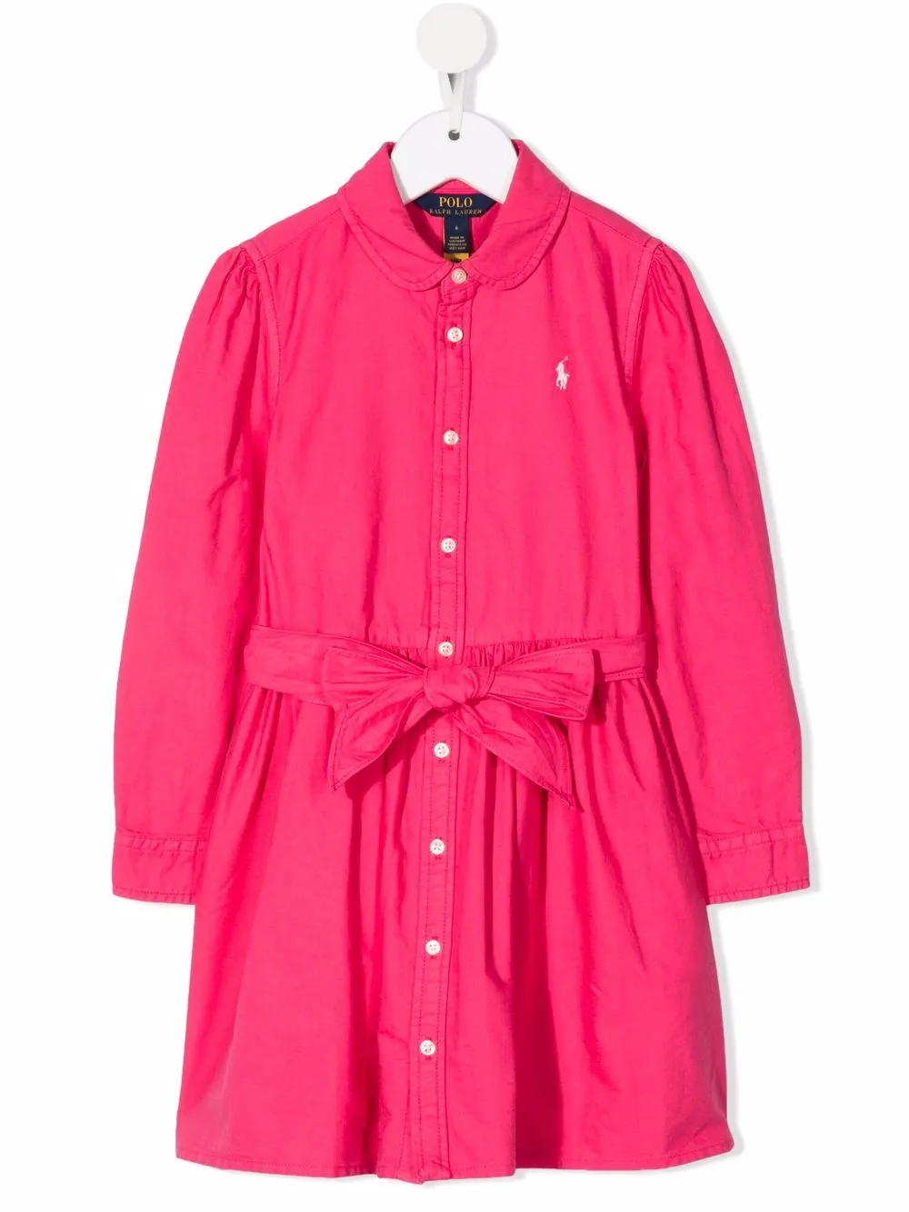 

Ralph Lauren Kids vestido camisero con botones - Rosado