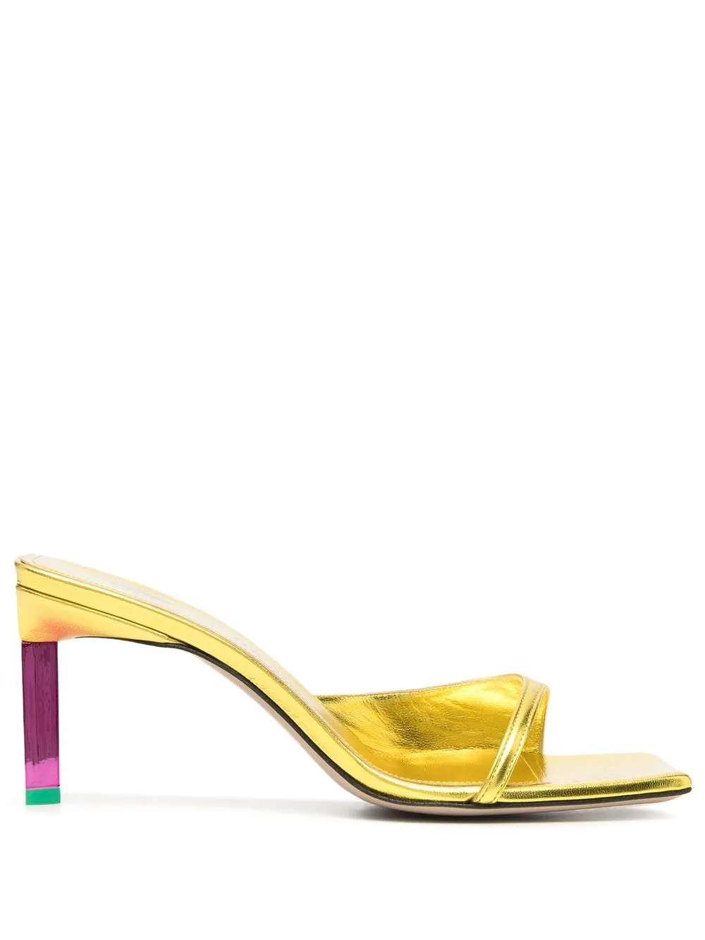 The Attico 80mm Metallic Leather Sandals - Farfetch