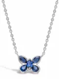 Pragnell 18kt white gold Butterfly sapphire pendant necklace - Silver