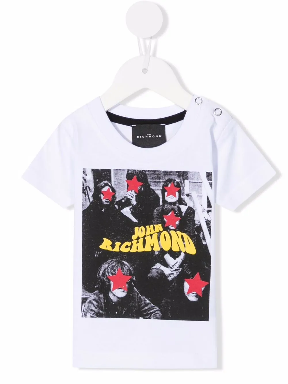 

John Richmond Junior playera con estampado gráfico - Blanco