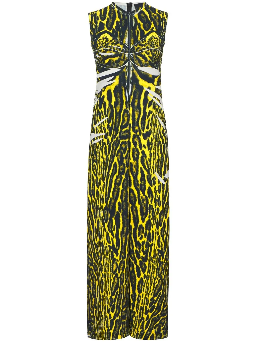 

Proenza Schouler vestido sin mangas con estampado de leopardo - Amarillo