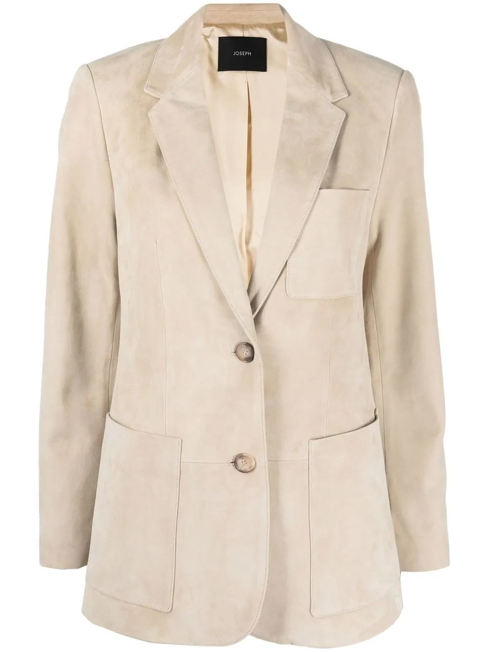 

JOSEPH single-breasted suede blazer - Neutrals