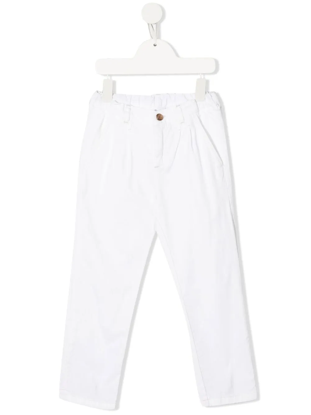 Bonpoint Kids' Mid-rise Slim-cut Chinos In White