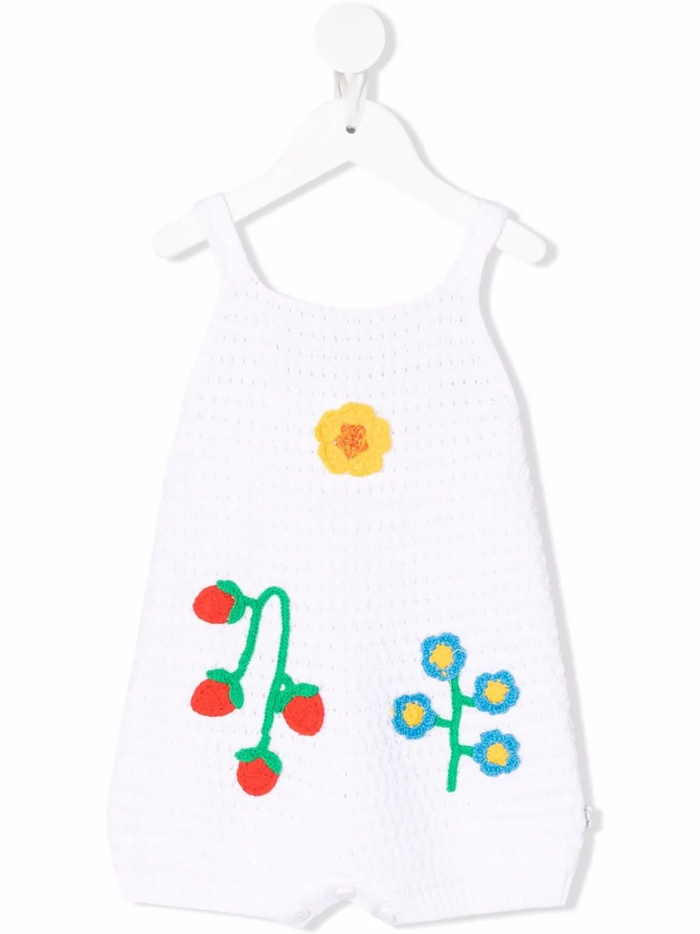 

Stella McCartney Kids pelele con bordado floral - Blanco