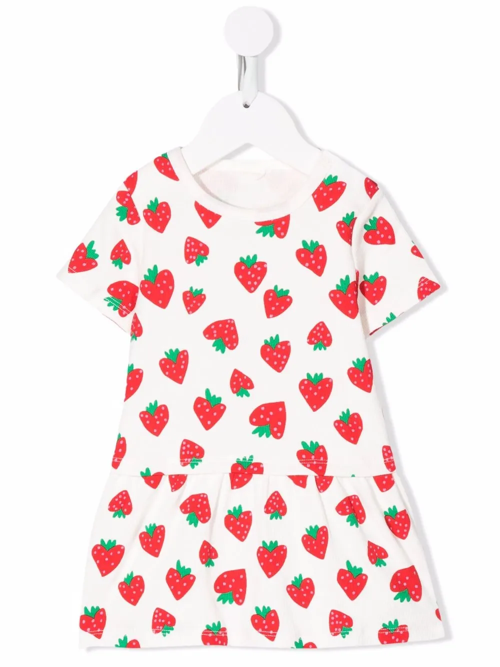 

Stella McCartney Kids vestido con motivo de fresas - Blanco