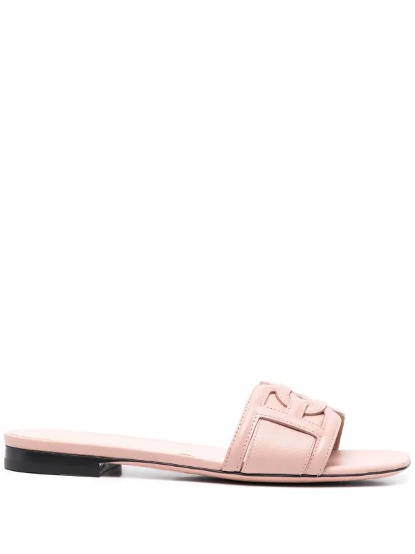 Bally Interlocking Logo Sandals in Neutrals