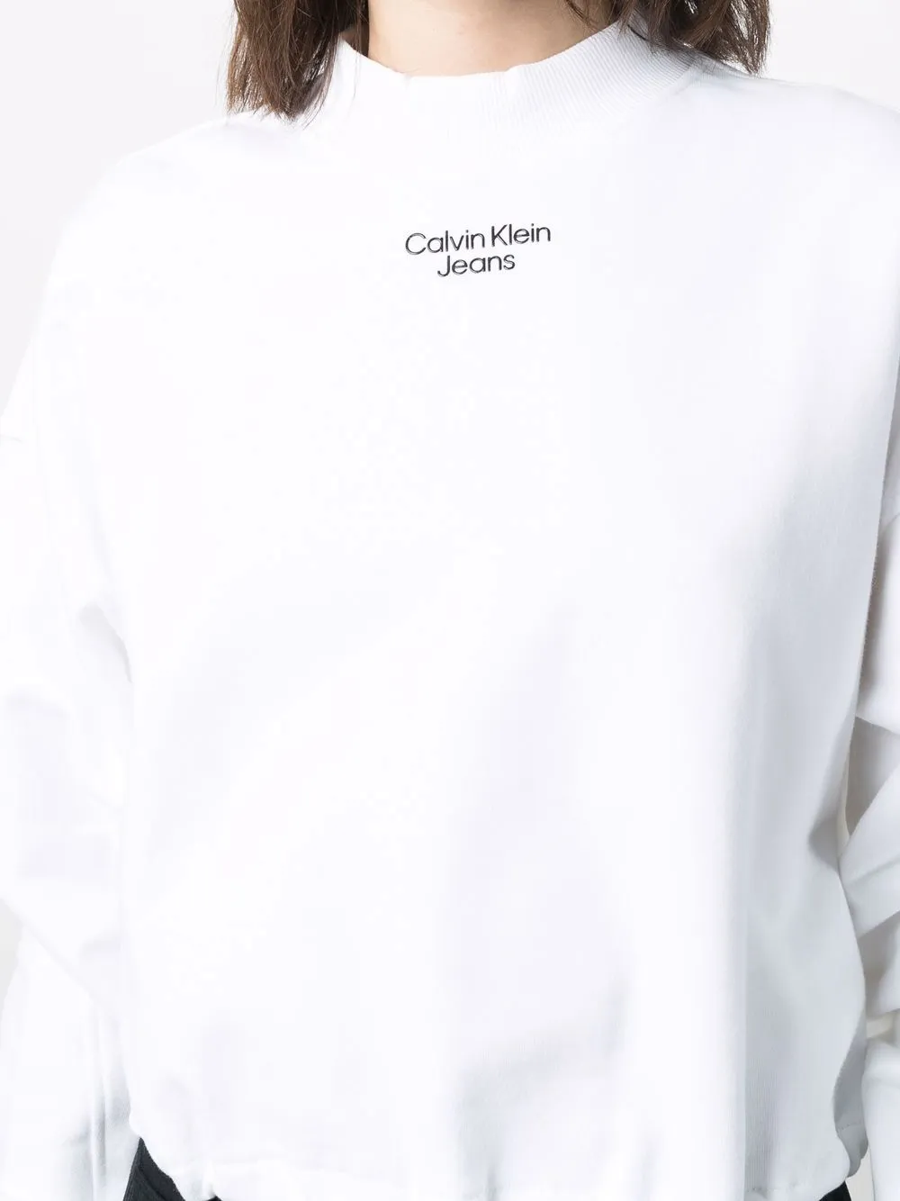 Calvin Klein Jeans Sweater met logoprint Wit