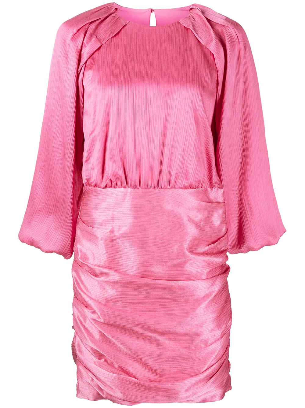 Veronica Beard pink ruched-detail mini dress for women | 2202GG1620227 ...