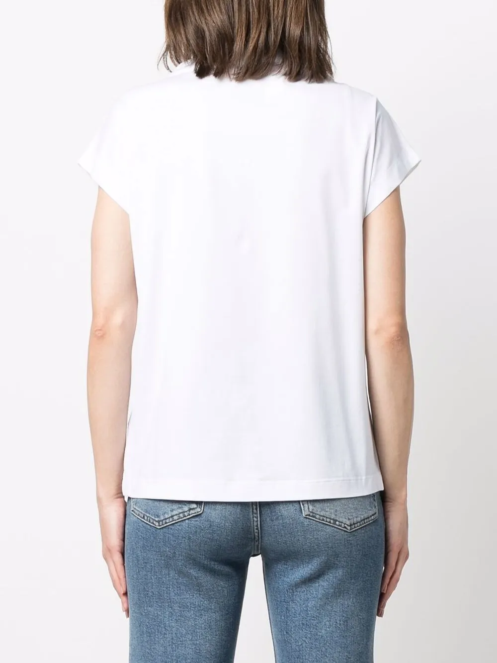 Herno T-shirt met sjaaldetail Wit