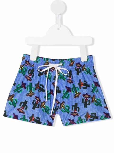 Siola shorts de playa con estampado festivo