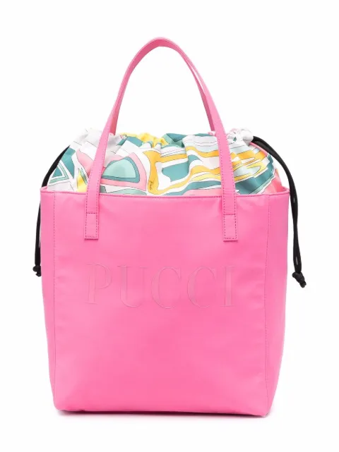 Emilio Pucci Junior شنطة حفاضات بطبعة تجريدية