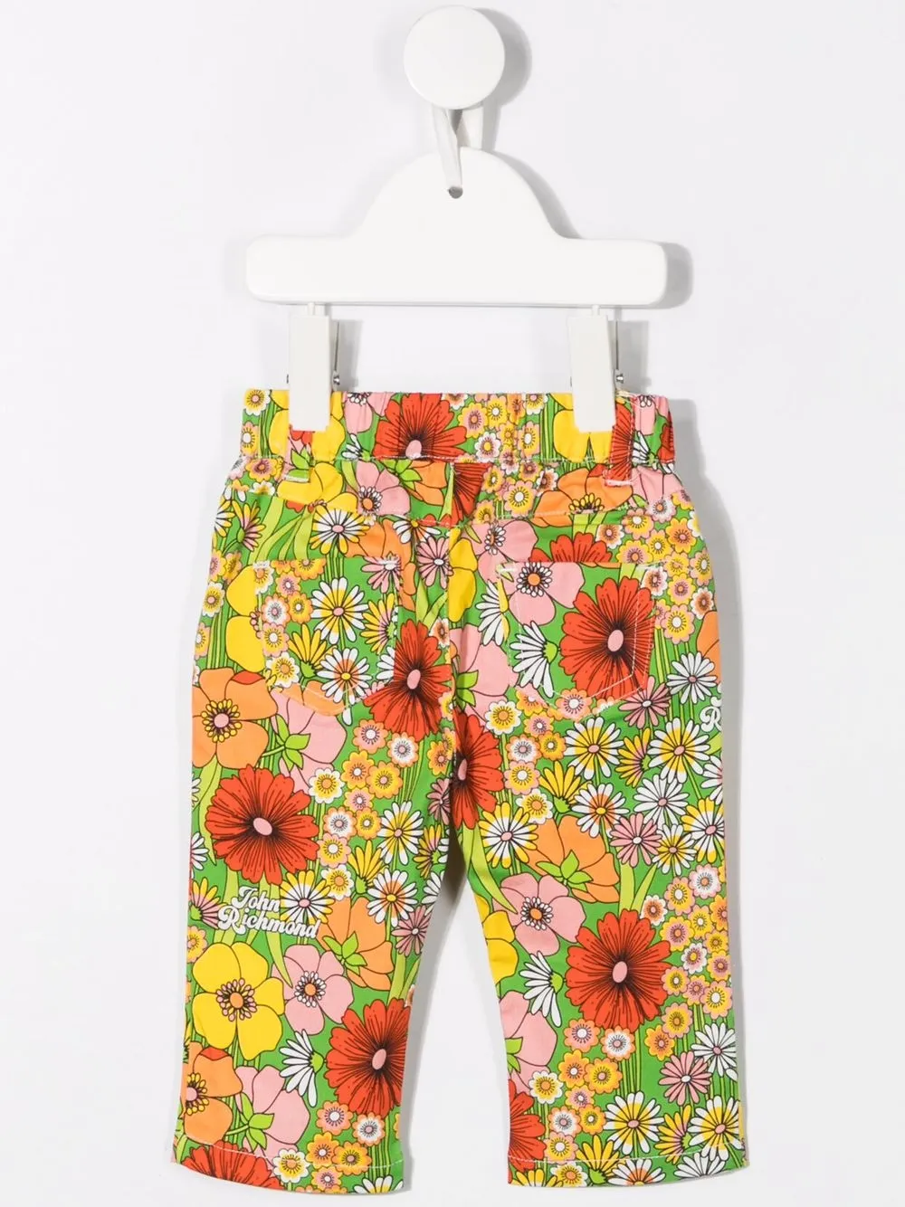 John Richmond Junior Broek met bloemenprint - Groen