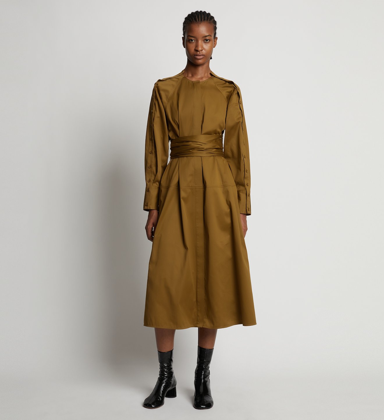 Silk Cotton Gabardine Dress