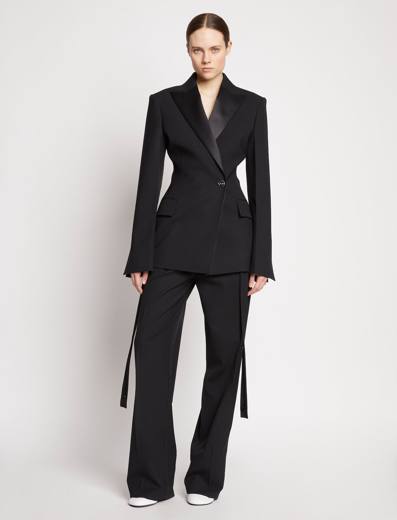 Lightweight Wool Tuxedo Jacket in black | Proenza Schouler