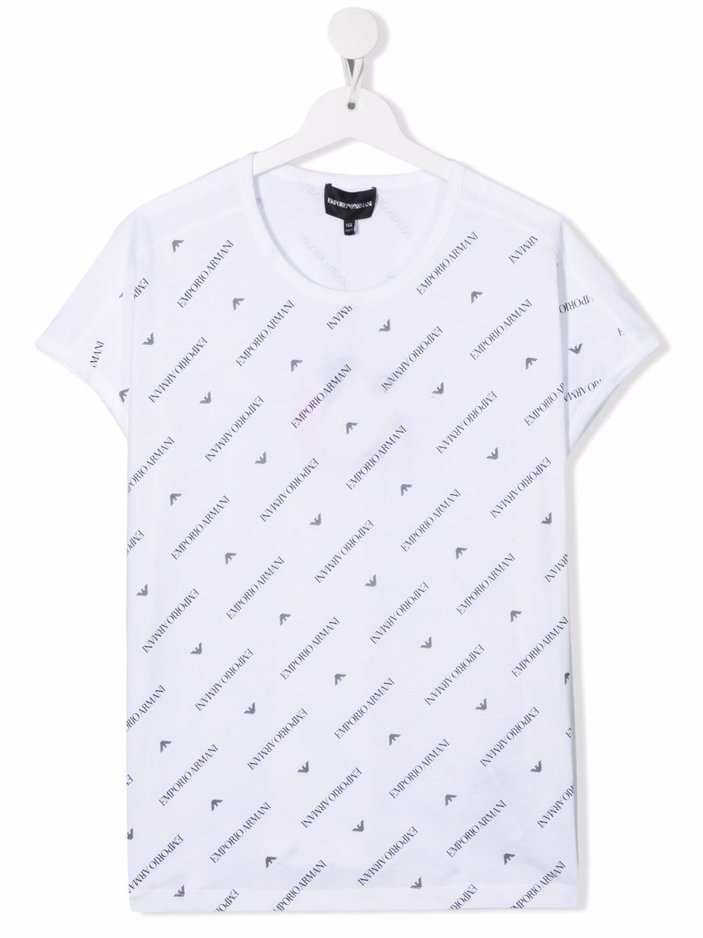 

Emporio Armani Kids playera con logo estampado - Blanco