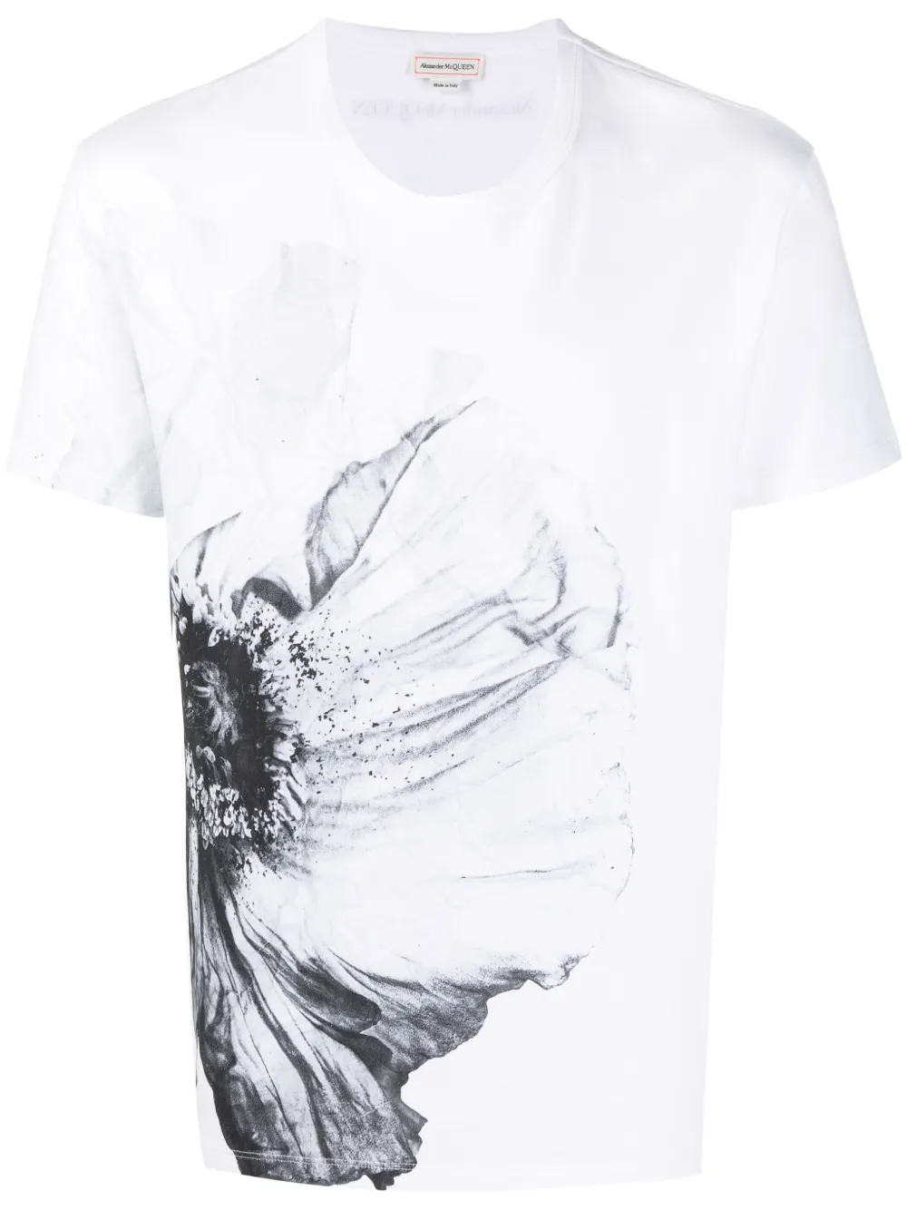 

Alexander McQueen playera con estampado floral - Blanco