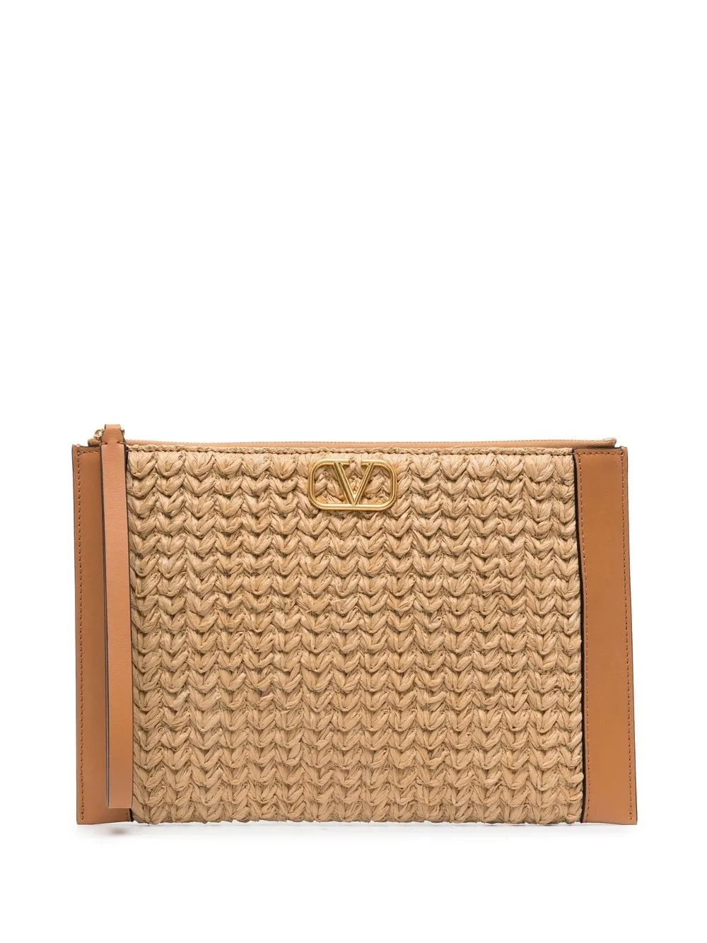 valentino raffia clutch
