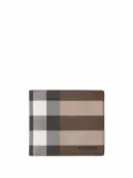 Burberry check logo wallet - Brown