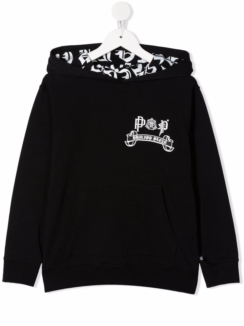 

Philipp Plein Junior logo-print cotton hoodie - Black