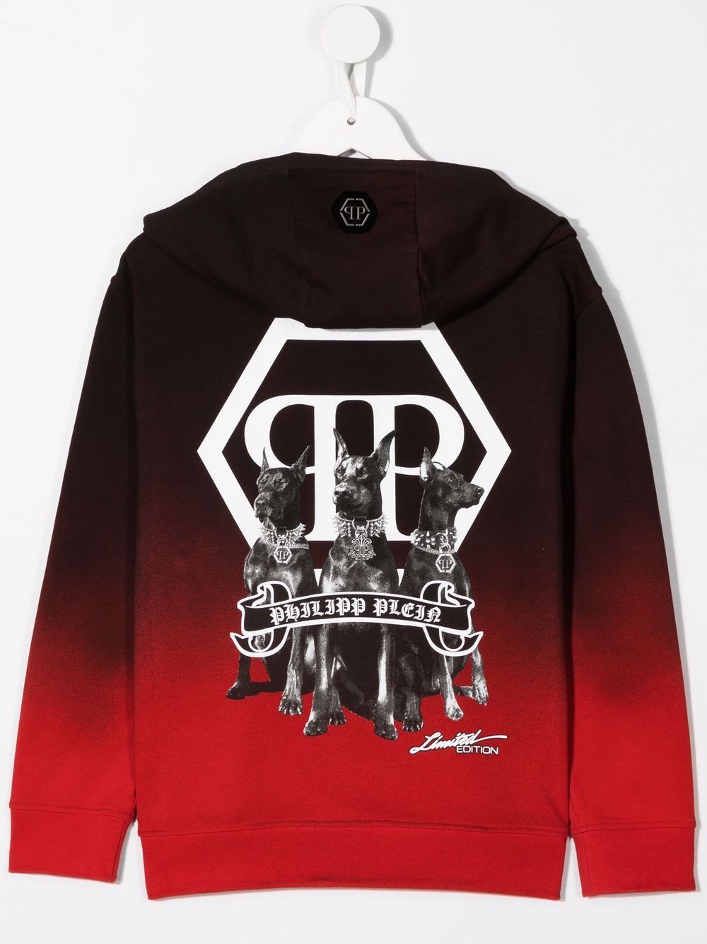 PHILIPP PLEIN JUNIOR LOGO TIE-DYE HOODIE 