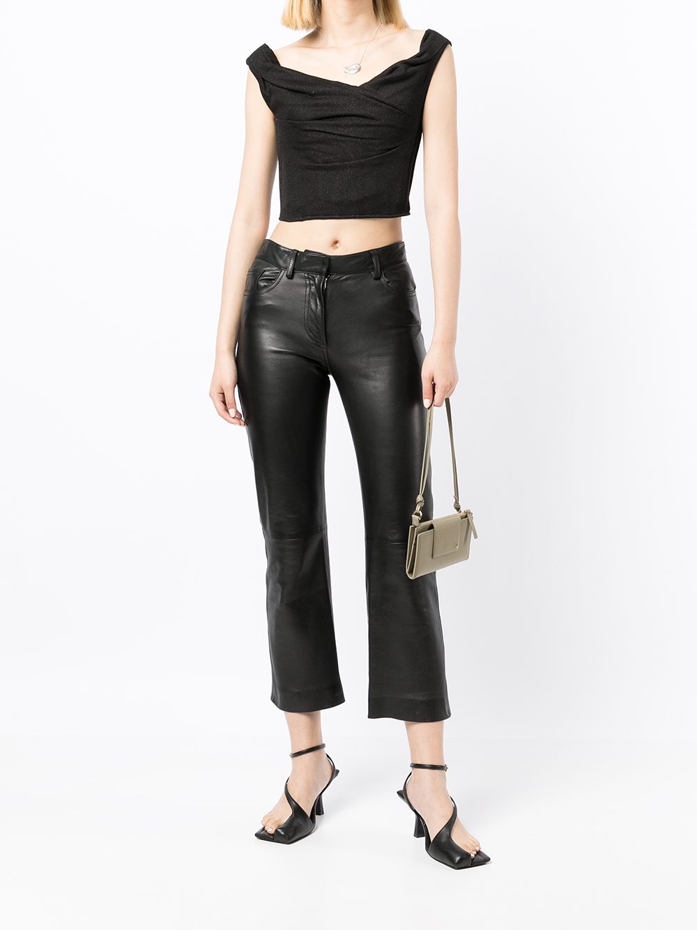 RTA Cropped top - Zwart