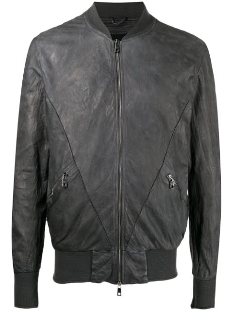 Giorgio Brato zip-up leather bomber jacket