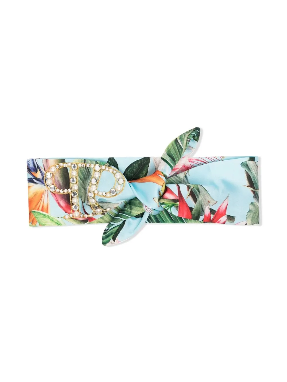 Image 1 of Philipp Plein Junior pearl-logo bow headband