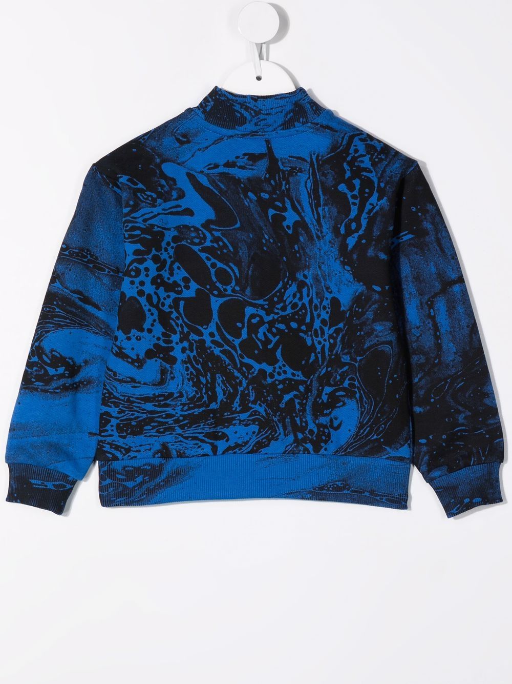 Image 2 of Calvin Klein Kids marbled logo half-zip sweatshirt