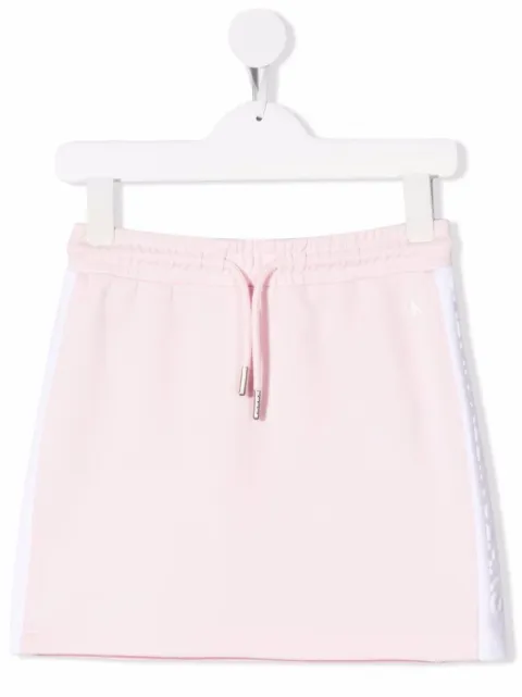 Calvin Klein Kids logo side-stripe mini skirt