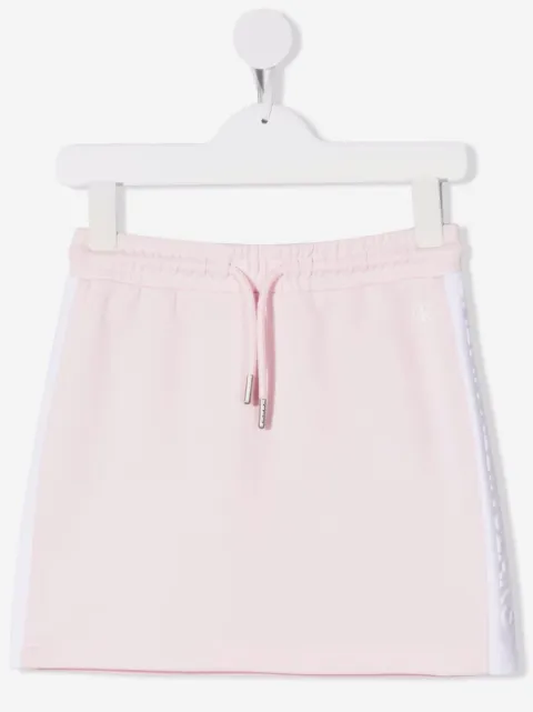 Calvin Klein Kids logo side-stripe mini skirt