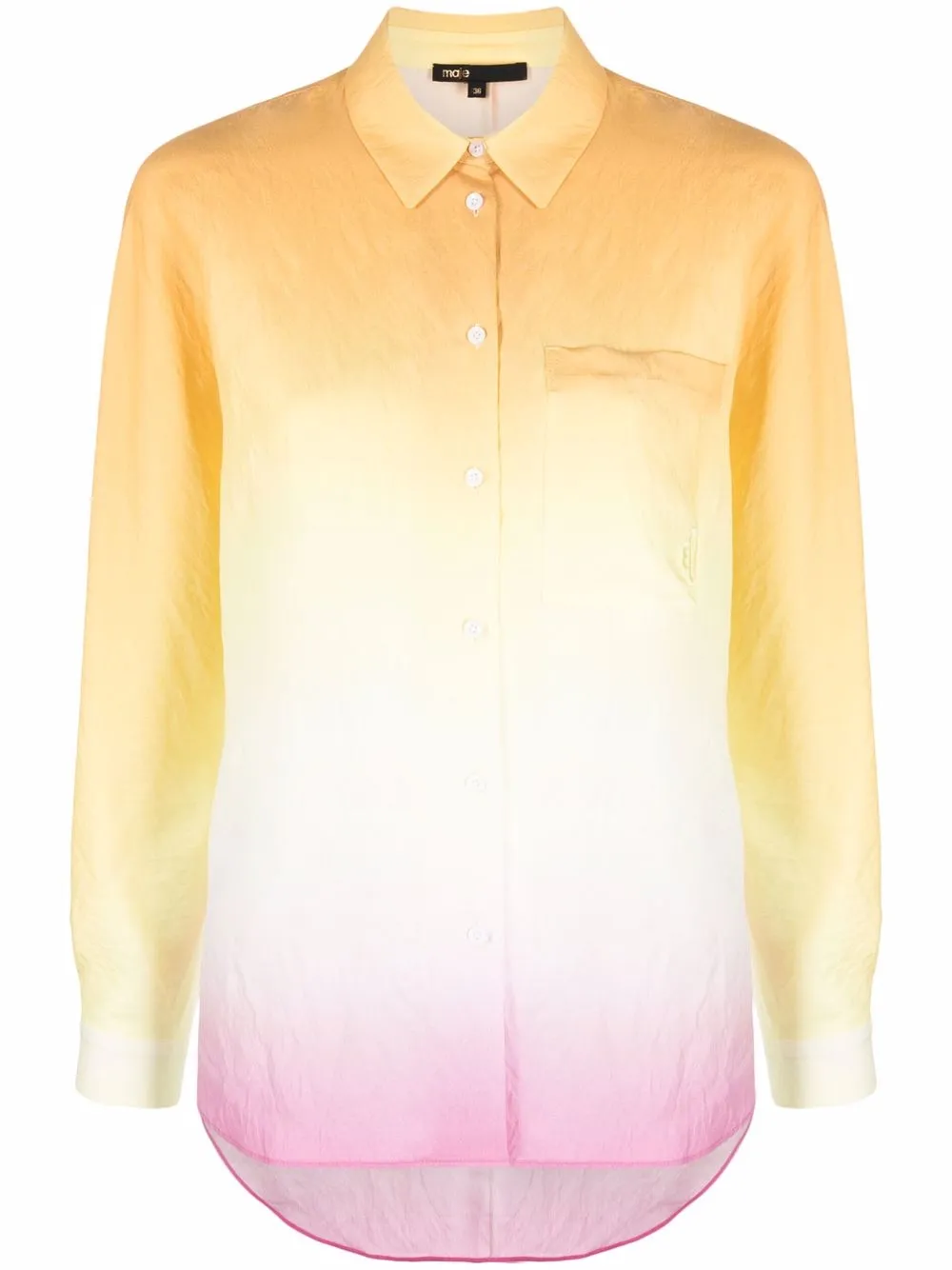 

Maje camisa con efecto sombreado - Amarillo