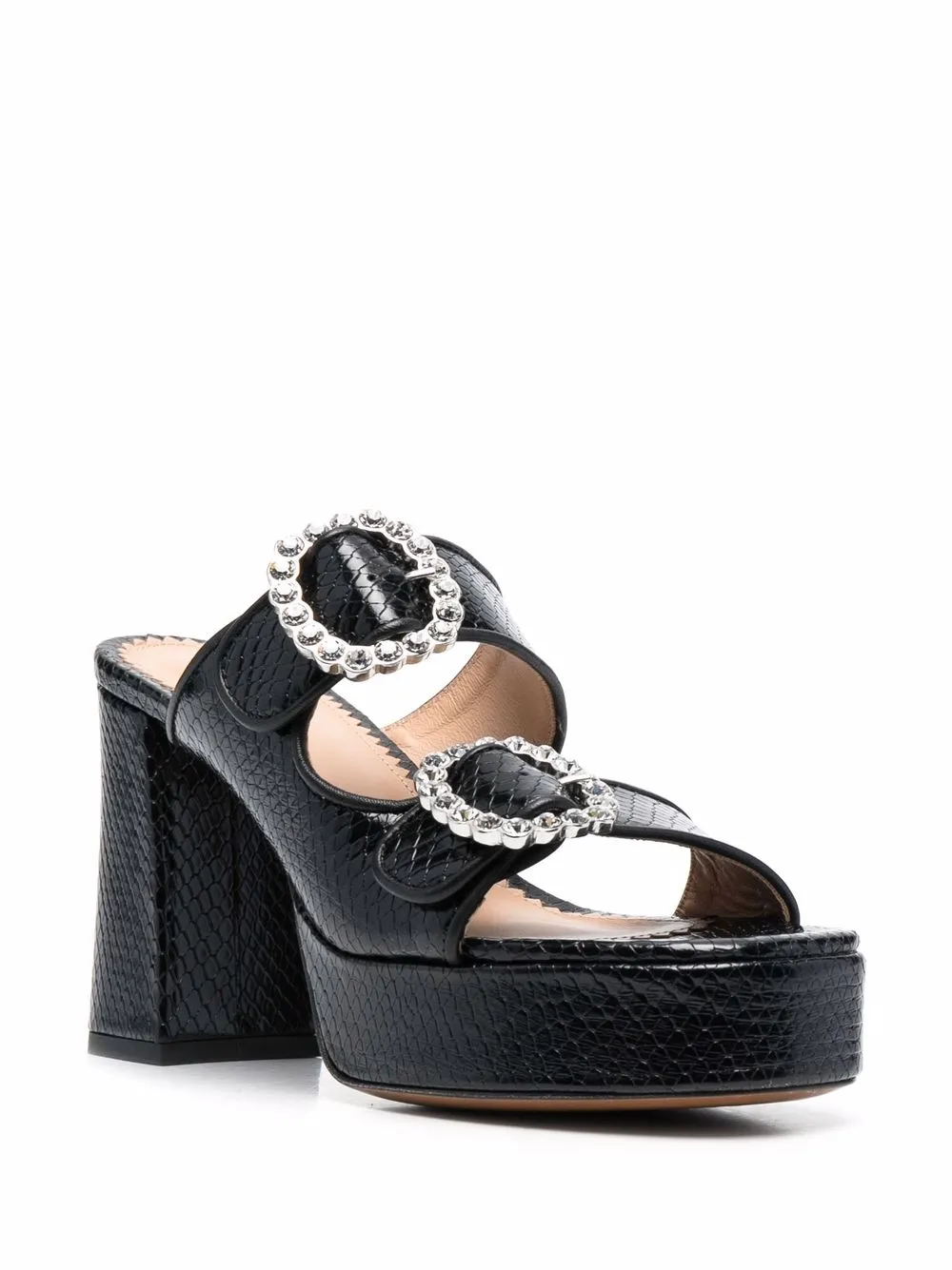 Maje Fardi sandalen met plateauzool - Zwart