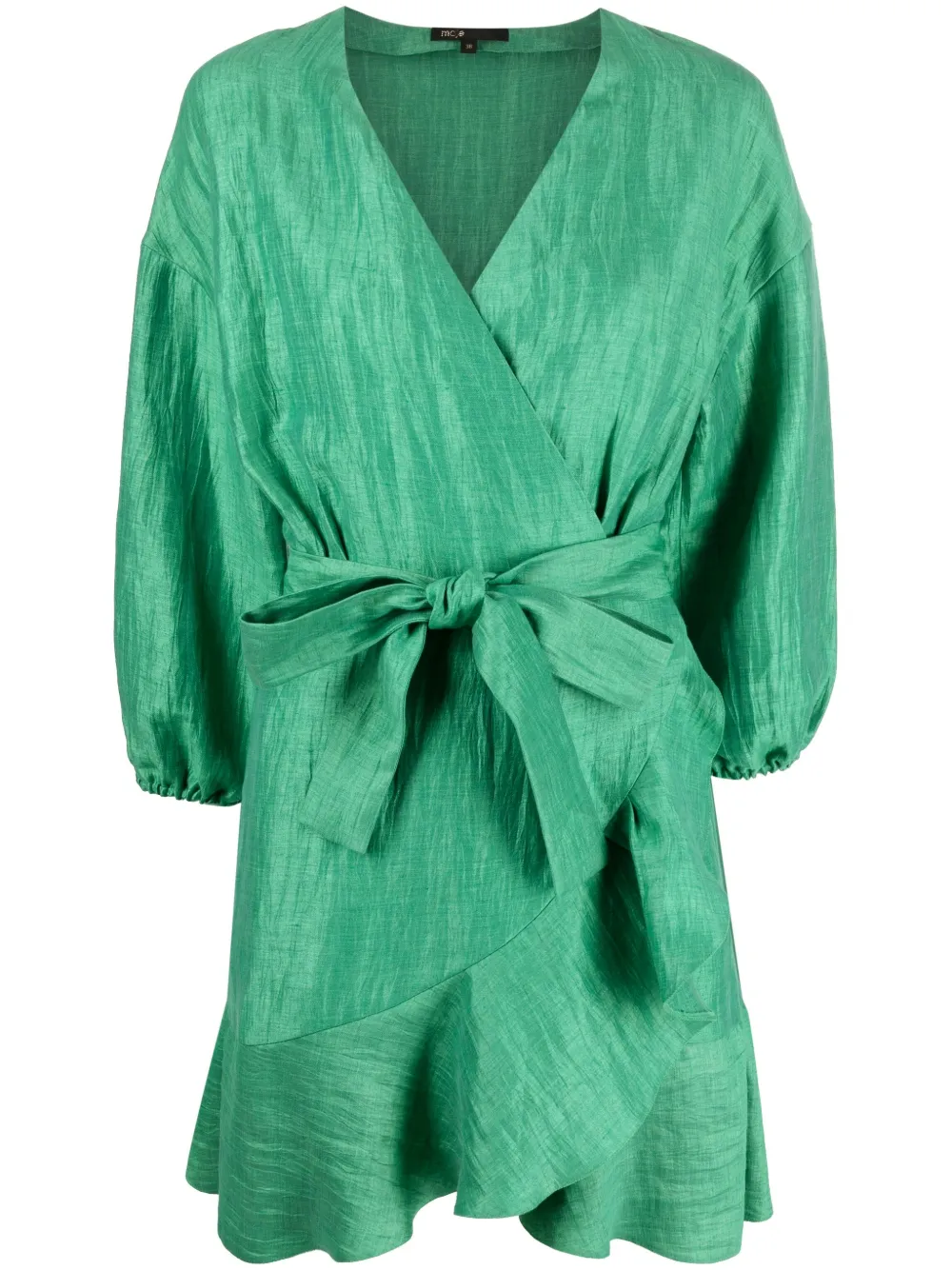 

Maje ruffled wrap dress - Green