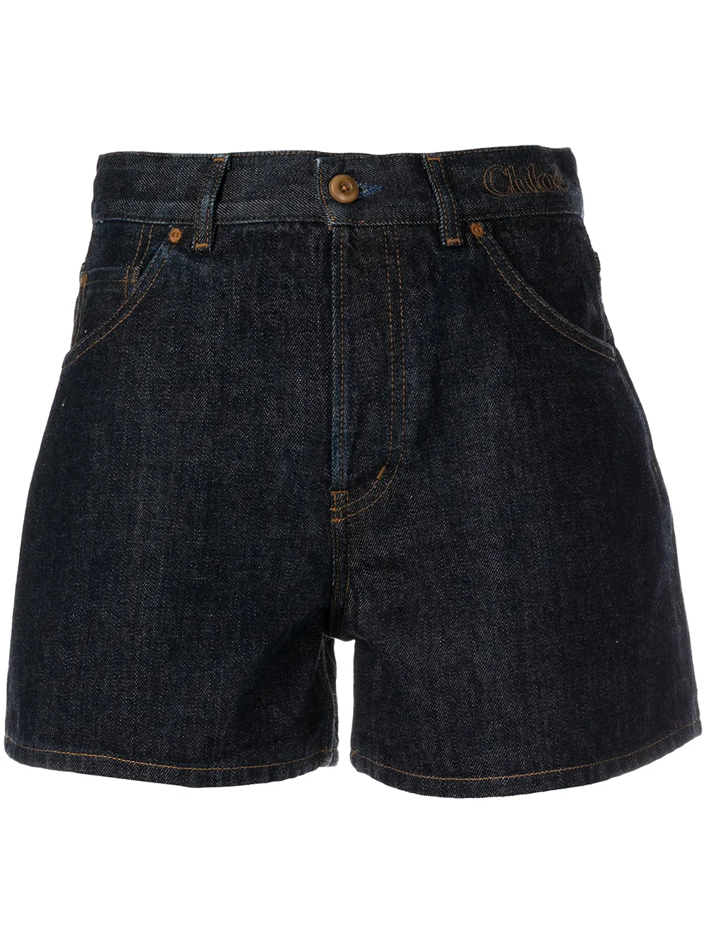 

Chloé high-rise denim-shorts - Blue