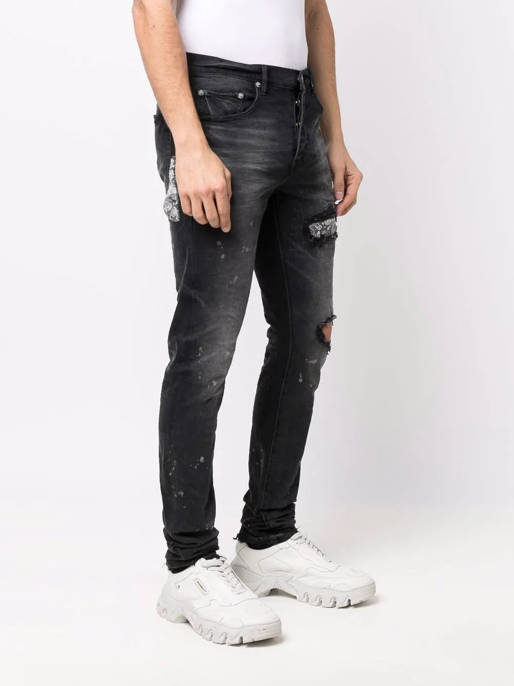 фото Purple brand distressed stonewashed jeans