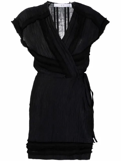 IRO ruffle-trimmed wrap dress