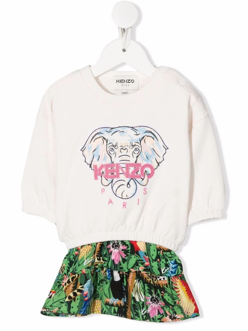 

Kenzo Kids vestido con logo - Neutro