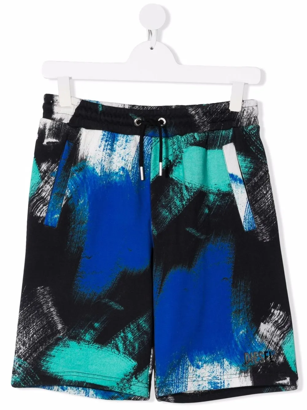 

Diesel Kids pantalones cortos de deporte con estampado abstracto - Negro