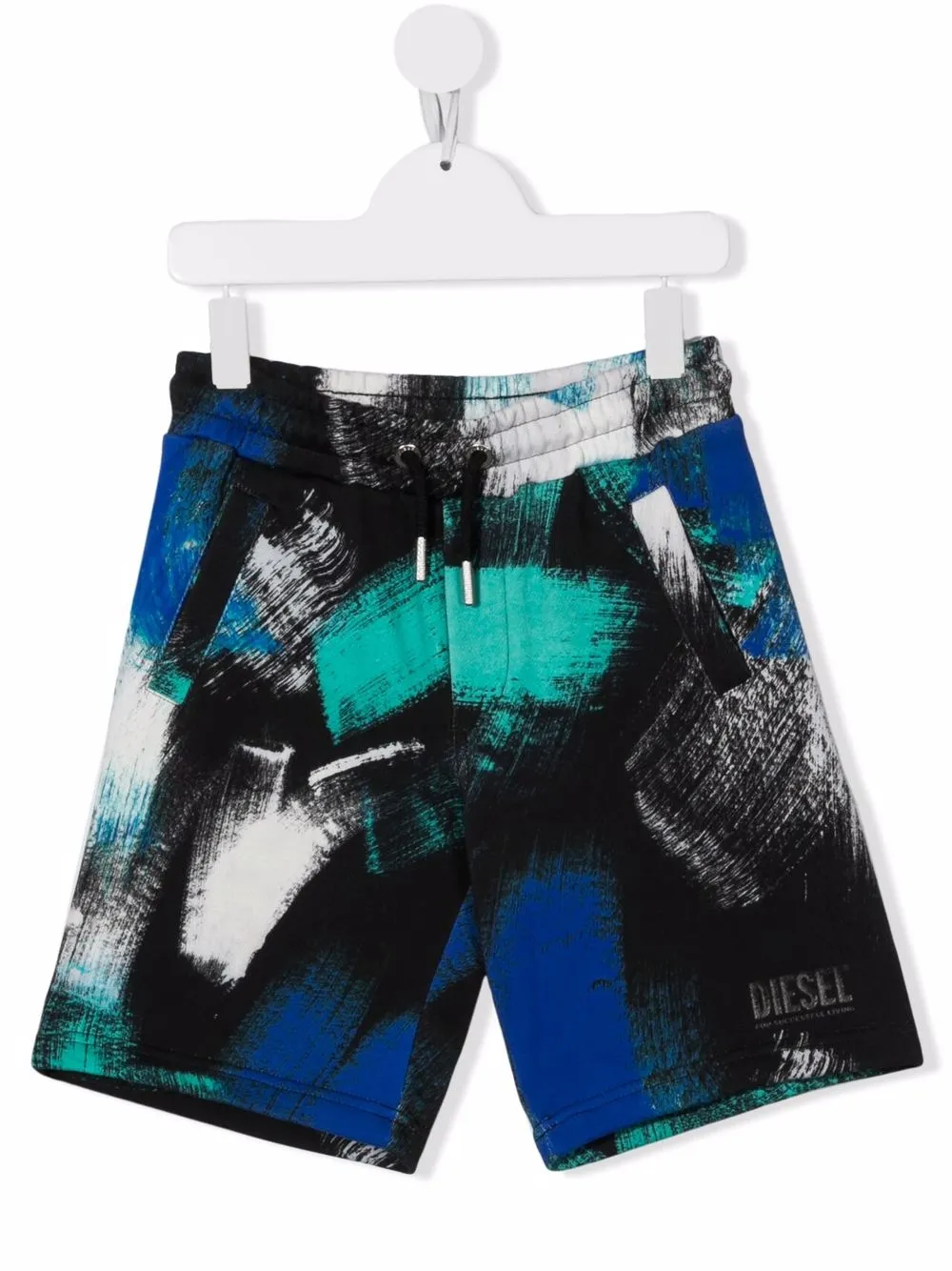 

Diesel Kids shorts deportivos con estampado gráfico - Azul