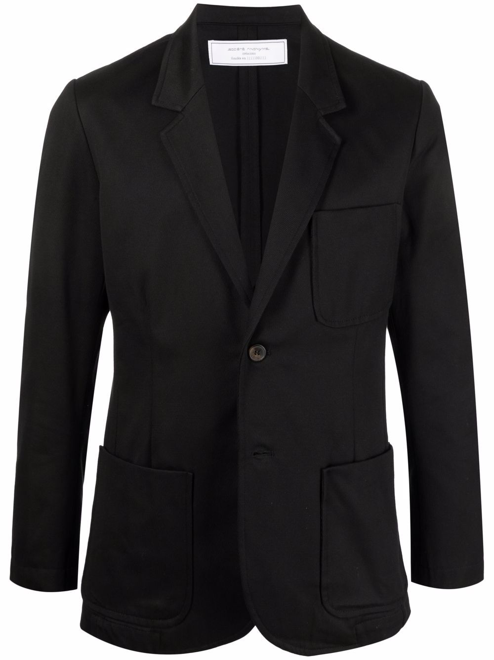 фото Société anonyme single-breasted cotton blazer