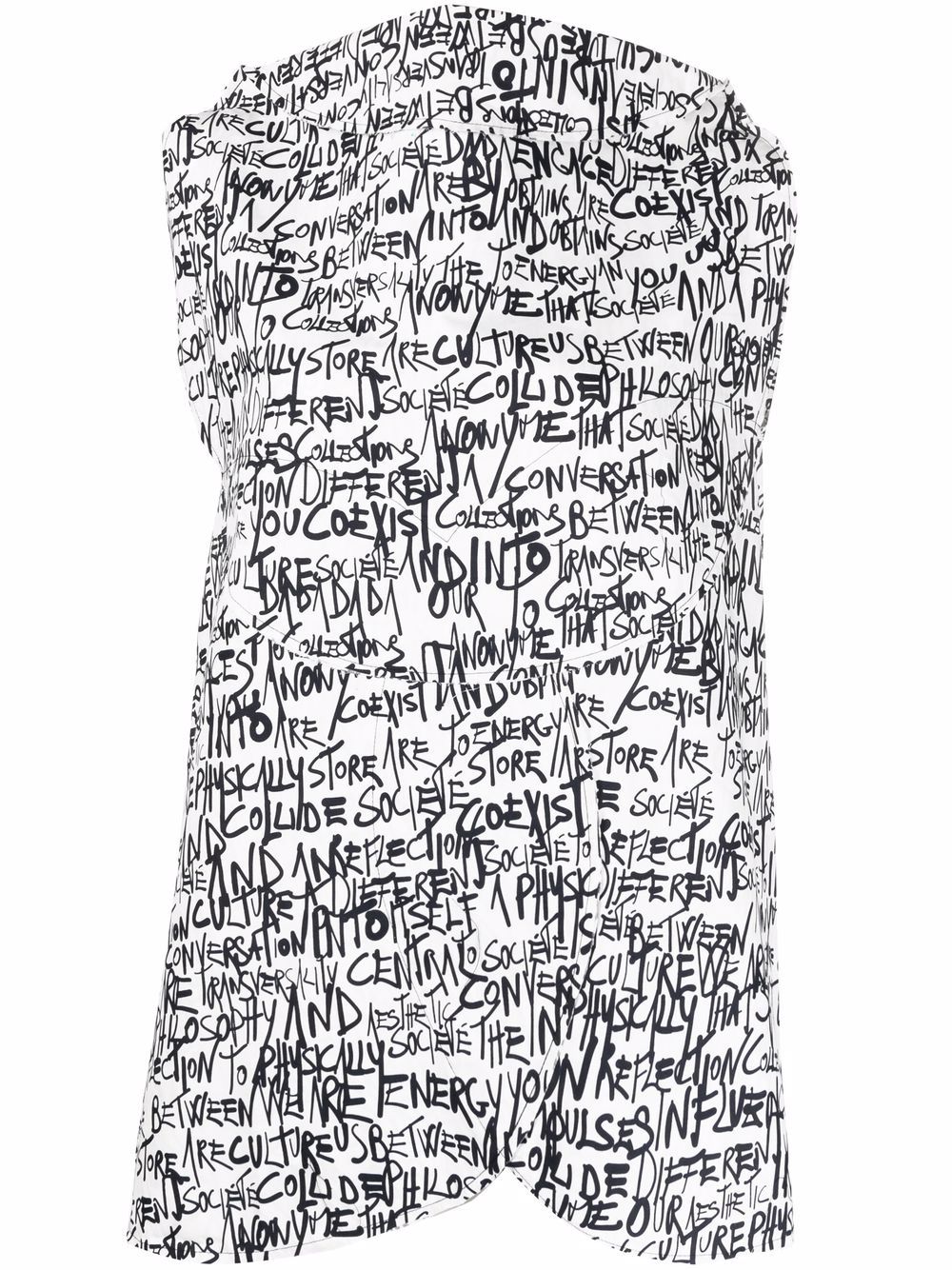 фото Société anonyme writing-print sleeveless hoodie