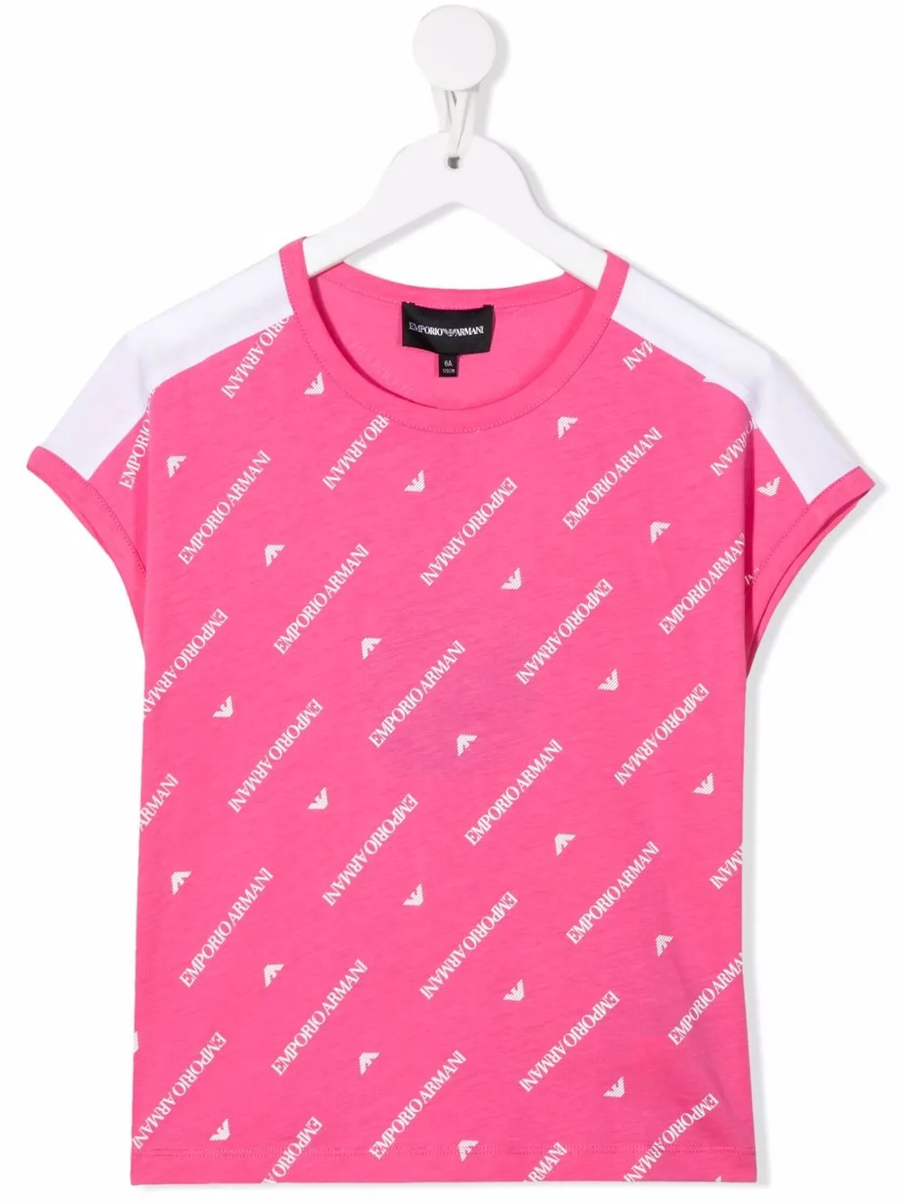 

Emporio Armani Kids playera con logo estampado - Rosado