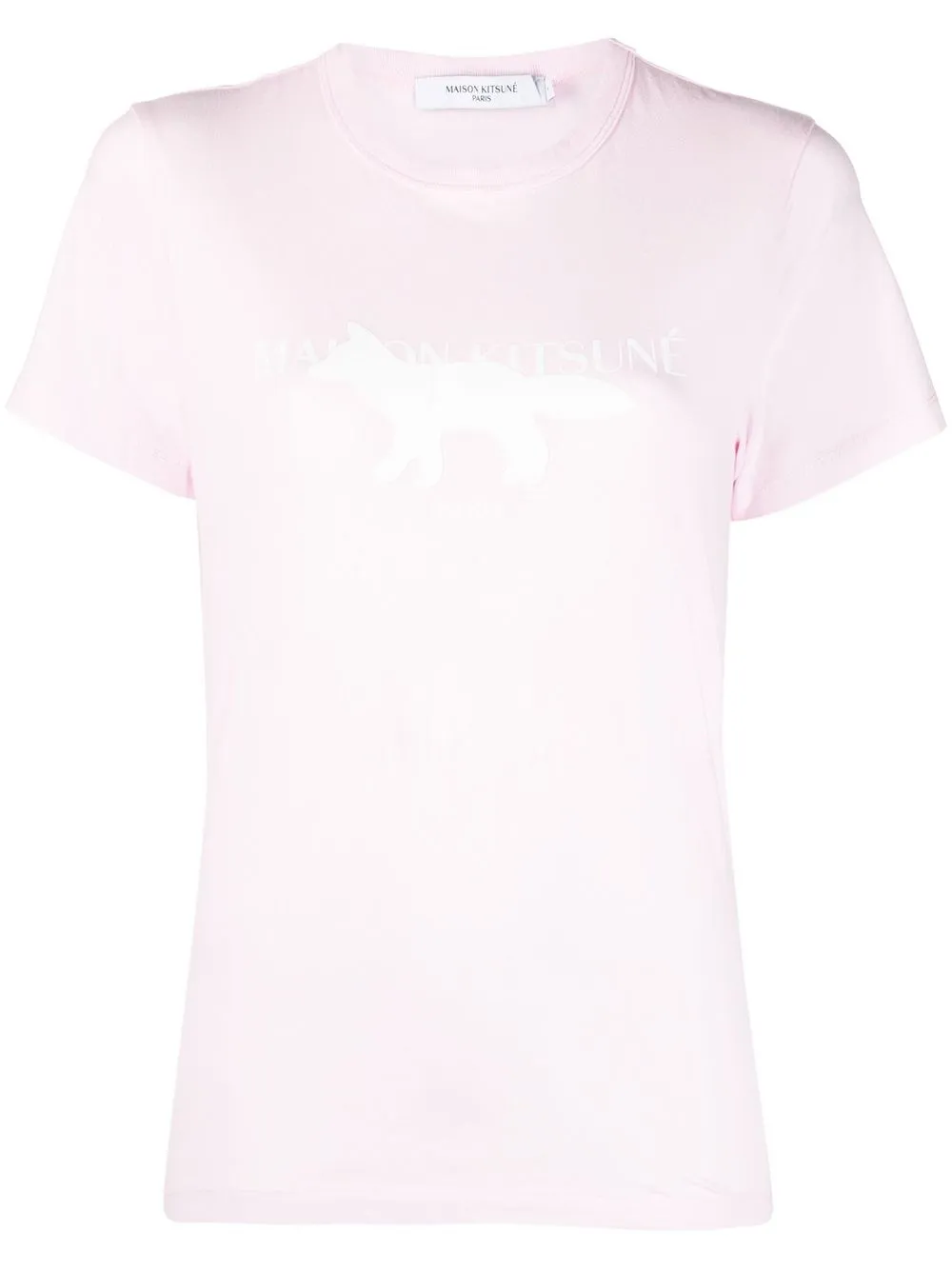 

Maison Kitsuné playera con logo estampado - Rosado