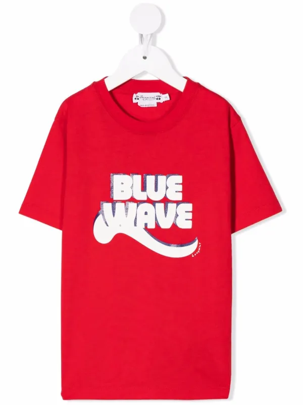 Bonpoint TEEN Blue Wave logo-print T 